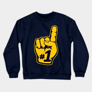 number one foam hand Crewneck Sweatshirt